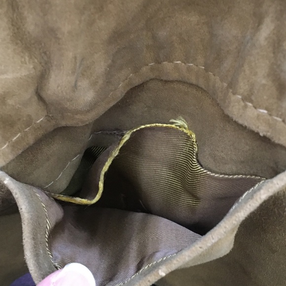 Vintage 1970s Wool Suede Cardigan brown tan - Picture 11 of 16